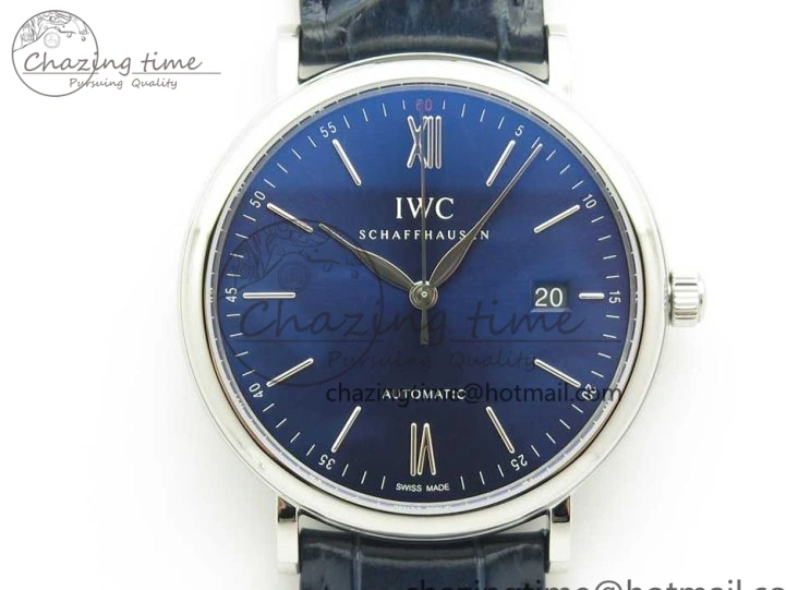 MIROTIME 0324 Portofino Automatic SS FKF 1:1 Best Edition Blue Dial on Blue Leather Strap A Cozy 7133